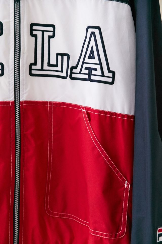 Vintage Fila Red White + Blue Windbreaker Jacket #4