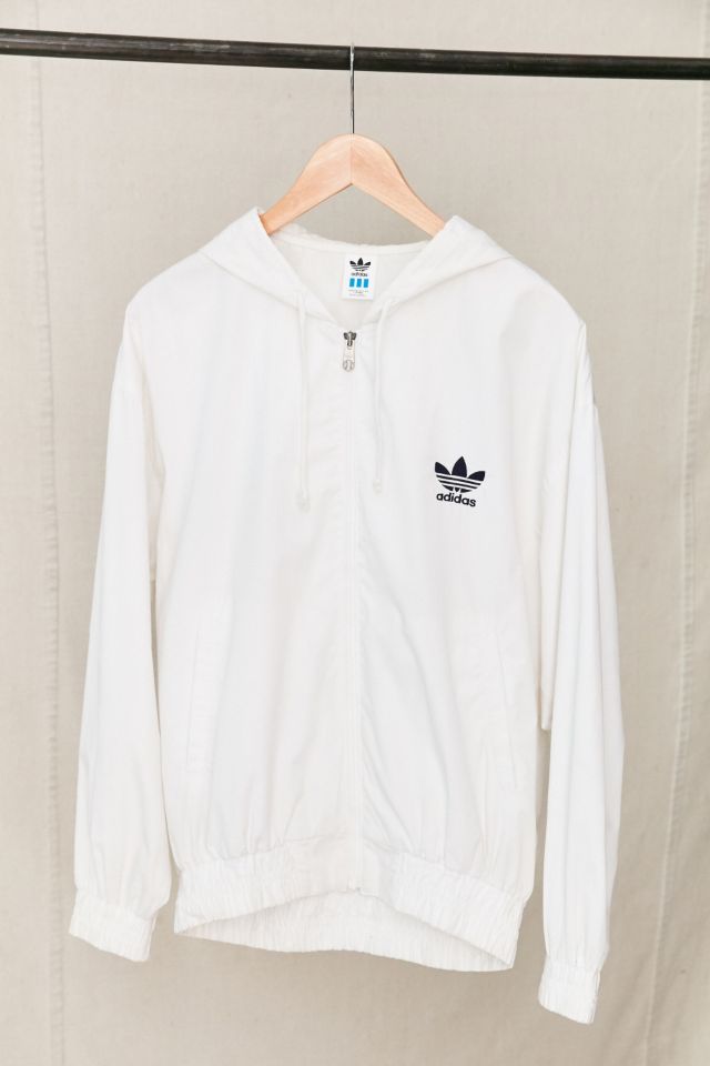 adidas white wind breaker