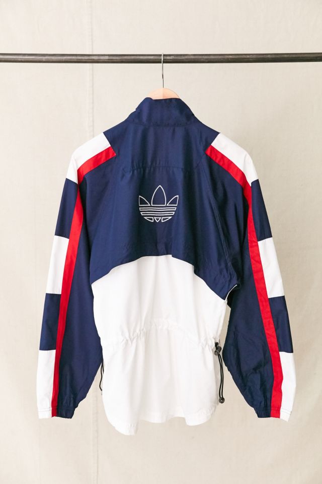 Adidas red white blue on sale windbreaker