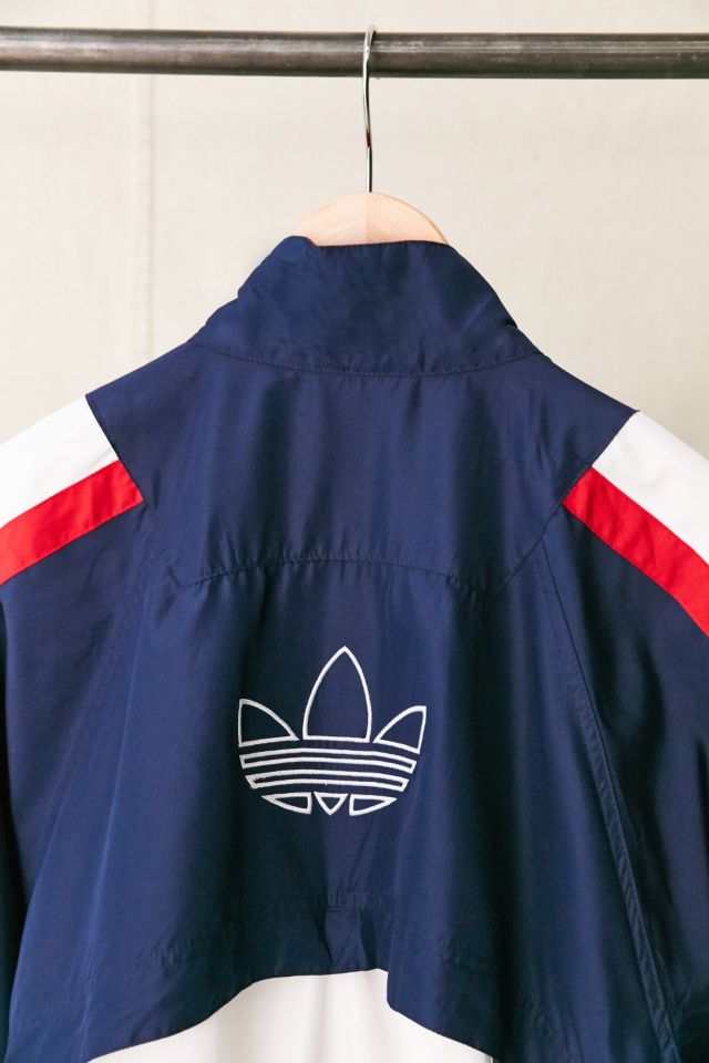 Adidas vintage jacket 2024 red white blue