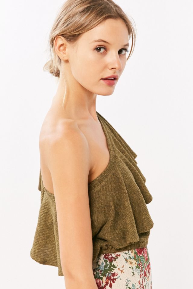 Silence + Noise Ashling Ruffle One Shoulder Top #1