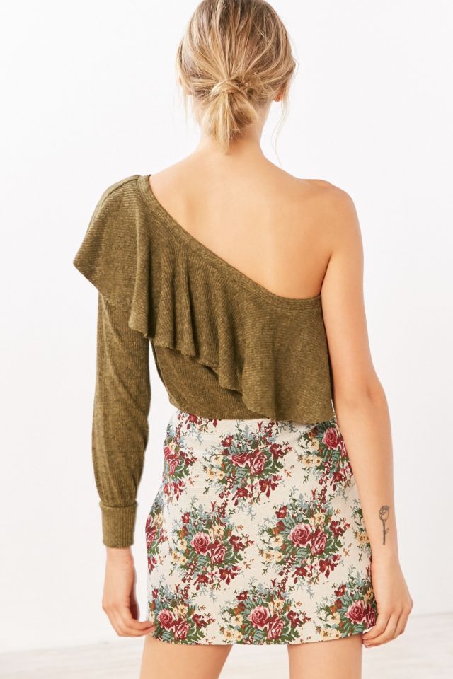 Silence + Noise Ashling Ruffle One Shoulder Top #2