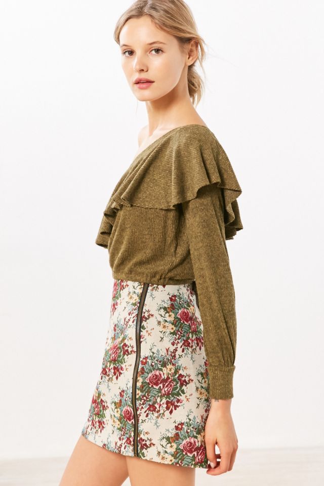 Silence + Noise Ashling Ruffle One Shoulder Top #3