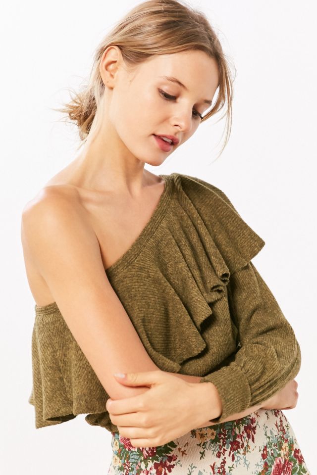 Silence + Noise Ashling Ruffle One Shoulder Top #4