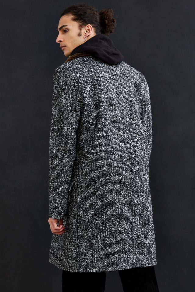 UO Faux Fur Trim Lapel Top Coat #3