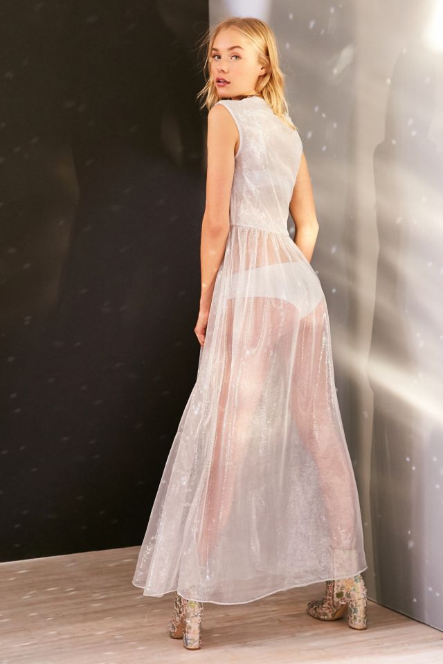 Silence + Noise Electra Mesh Maxi Top #1