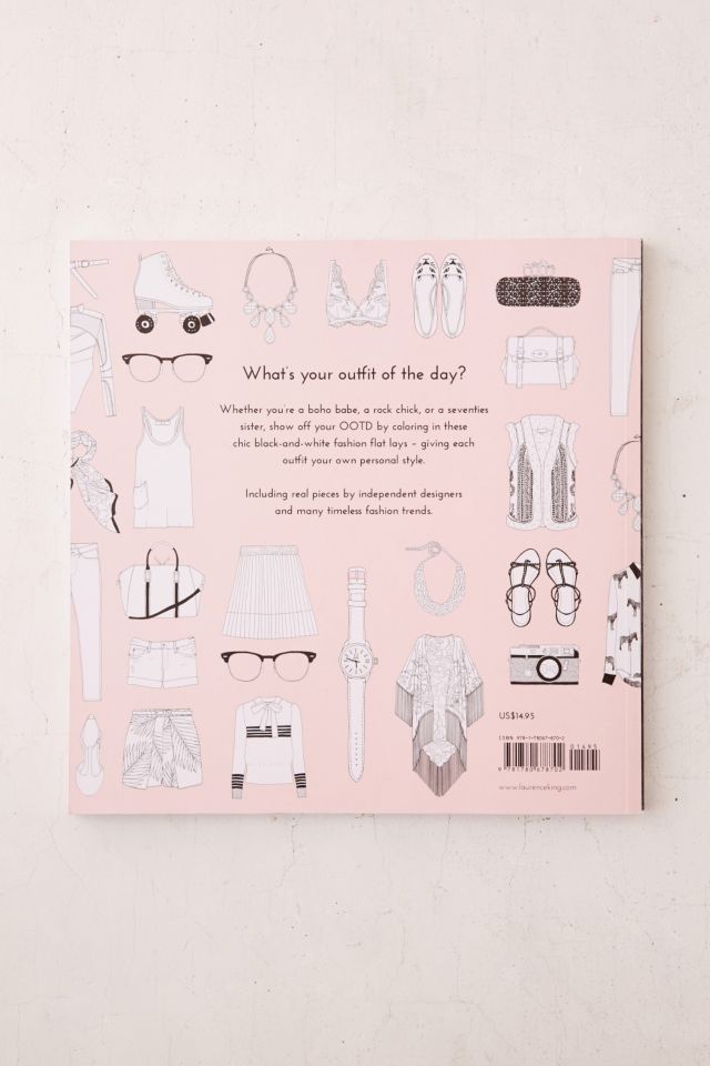 #OOTD: Fashion Flat Lay Coloring Book By Laura Hickman #1