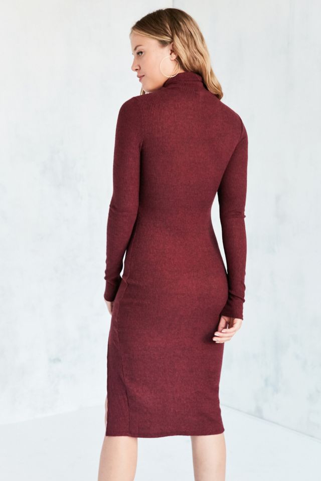 Silence + Noise Cozy Mock Neck Midi Dress #1