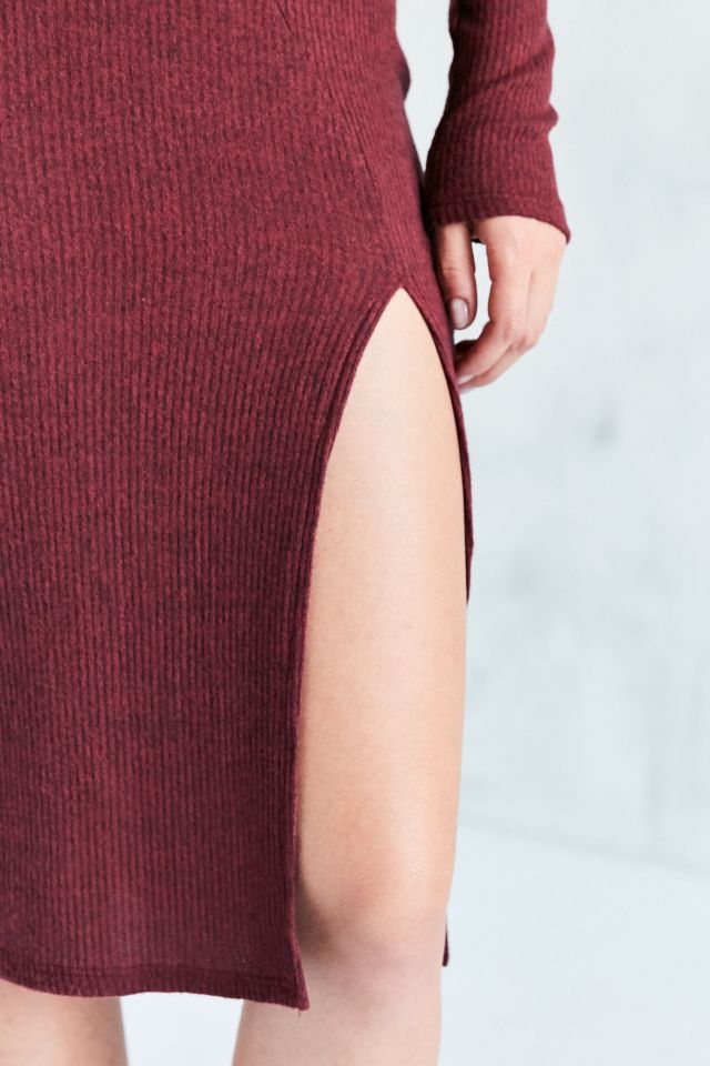 Silence + Noise Cozy Mock Neck Midi Dress #4