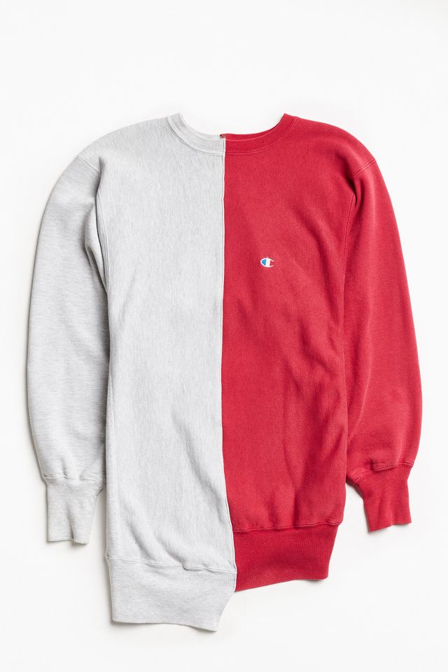 Split best sale crewneck sweatshirt