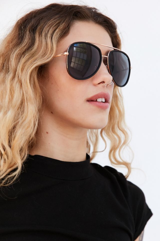 Quay Needing Fame Aviator Sunglasses Urban Outfitters