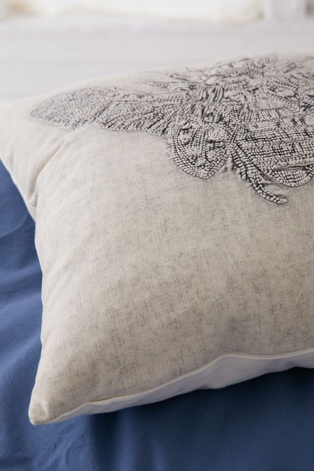 Embroidered Beetle Pillow #2