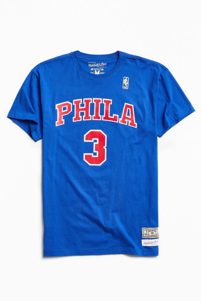 Mitchell & Ness Allen Iverson Philadelphia 76ers Tee  Urban Outfitters  Japan - Clothing, Music, Home & Accessories