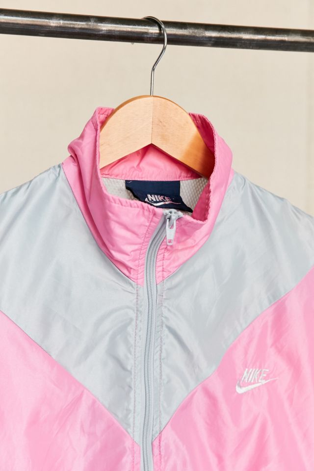 Pink and grey cheap nike windbreaker