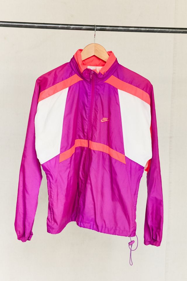 Nike purple hot sale and white windbreaker