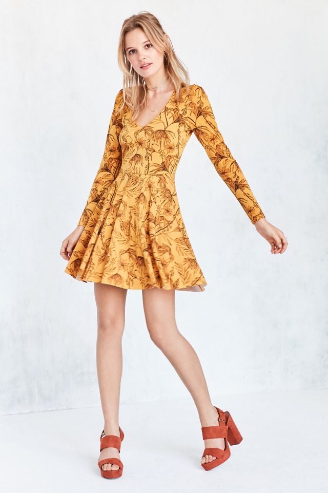 Kimchi Blue Katryna Floral Lace-Up Back Mini Dress #3