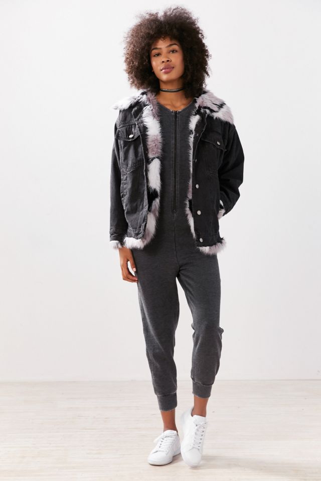 Kensie Zip-Front Sweatshirt Jumpsuit #2