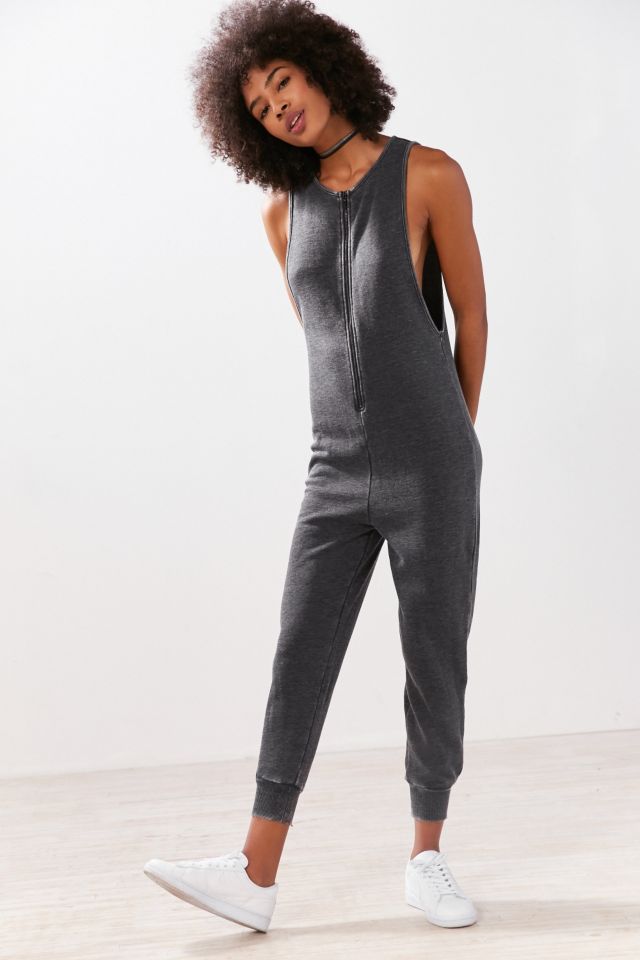 Kensie Zip-Front Sweatshirt Jumpsuit #4