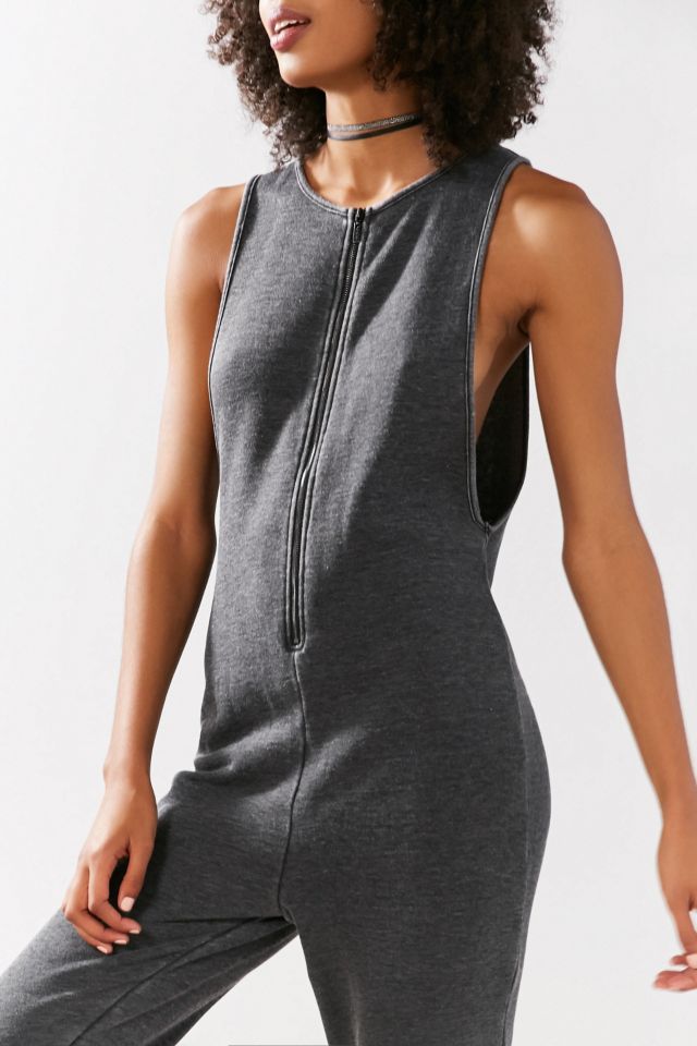 Kensie Zip-Front Sweatshirt Jumpsuit #5