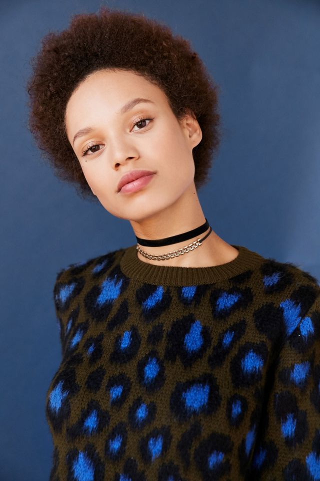 Ecote Brushed Leopard Crew-Neck Sweater #4
