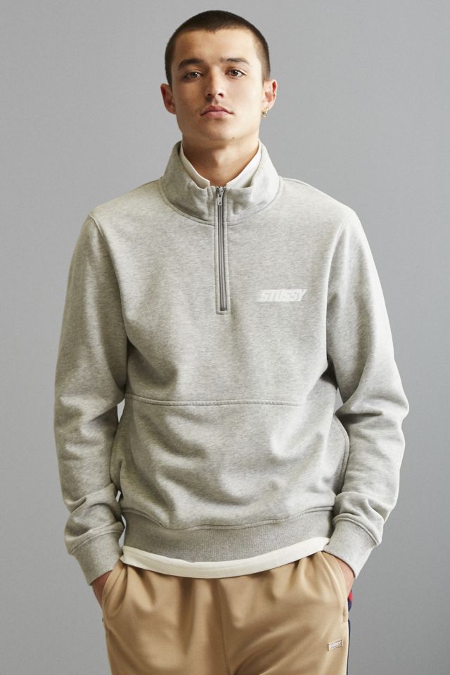 Sweatshirt à col cheminée avec panneau en nylon Stussy #1