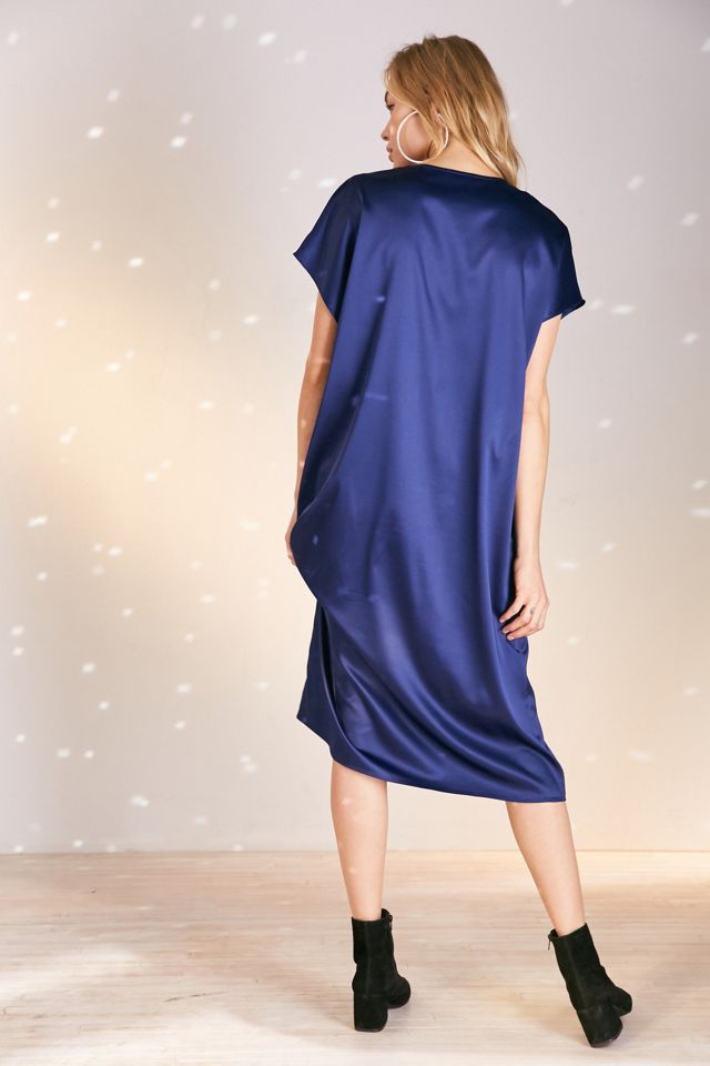 Silence + Noise Satin Dolman Cocoon Midi Dress #1