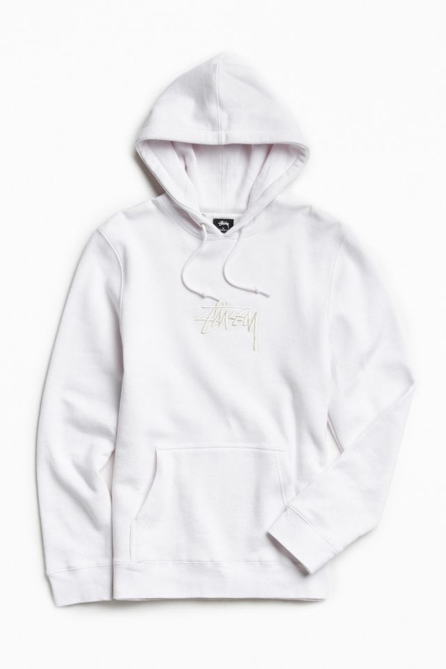 Stussy Big Stock Hoodie in White for Men