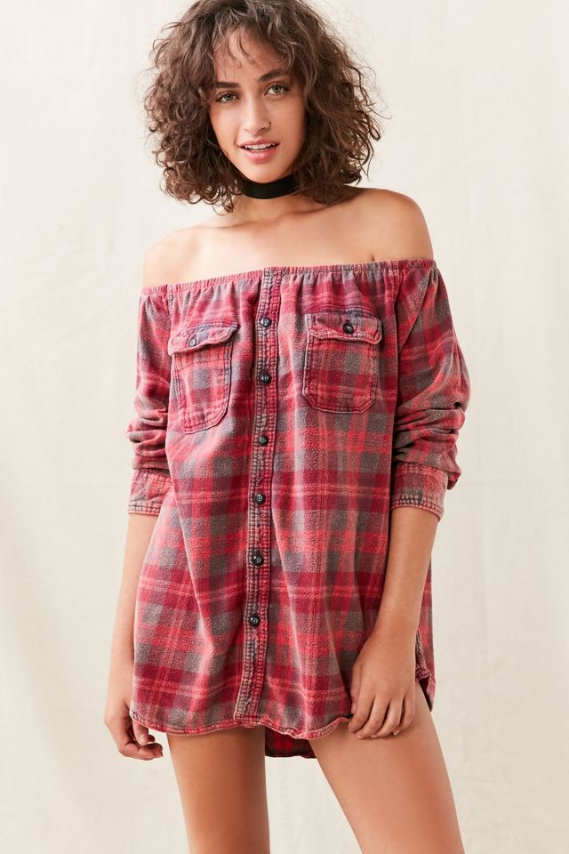 off the shoulder flannel dress valentines day flannel party dress summer