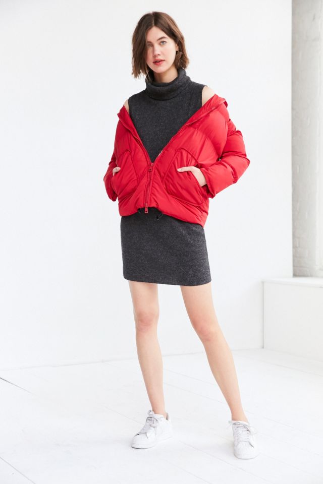 Silence + Noise Sage Cozy Turtleneck Mini Dress #1