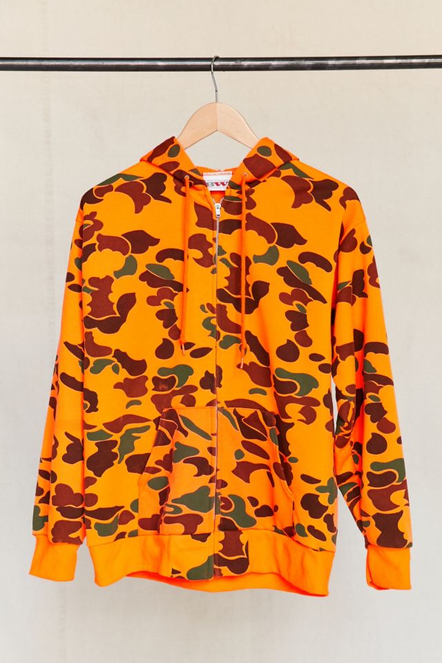 Vintage Orange Camo Sweatshirt Urban Outfitters