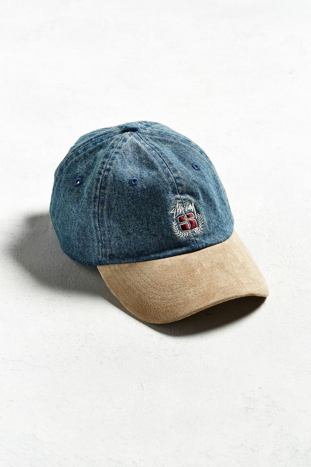 Stussy Denim Suede Crest Hat