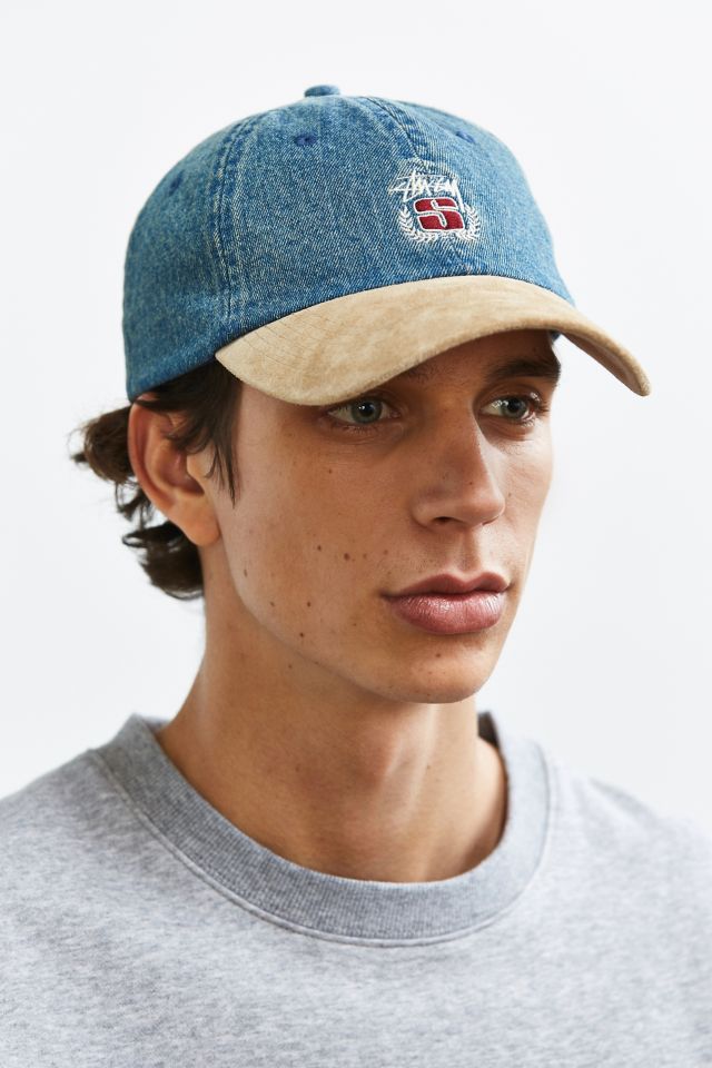 Stussy Denim Suede Crest Hat