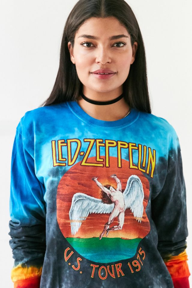 Led Zeppelin Long-Sleeve Tie-Dye Tee | Urban Outfitters Canada
