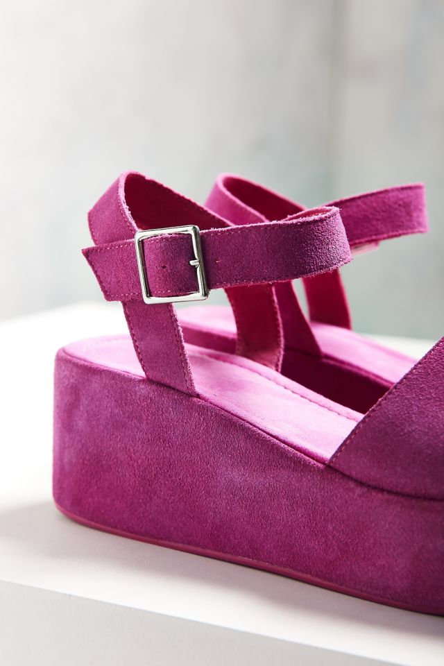 Faux Suede Quarter Strap Platform Sandal #1