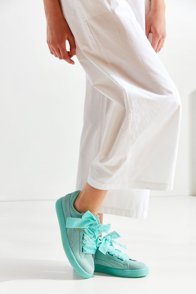 Puma Mint Suede Heart Sneaker #1