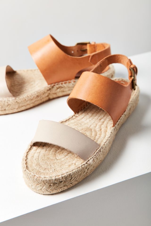 Soludos Bi-Color Platform Espadrille Sandal #1