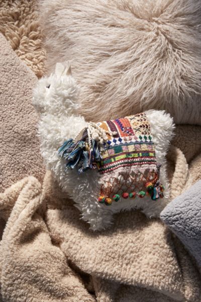 UrbanOutfitters Furry Llama Pillow