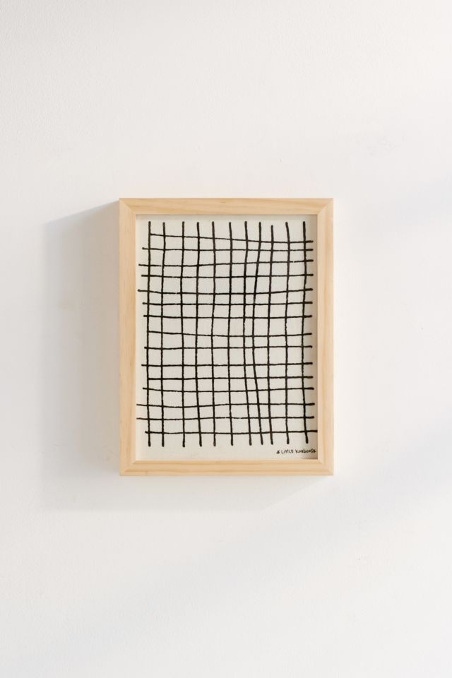 Little Korboose Plaid Framed Canvas Wall Art #1