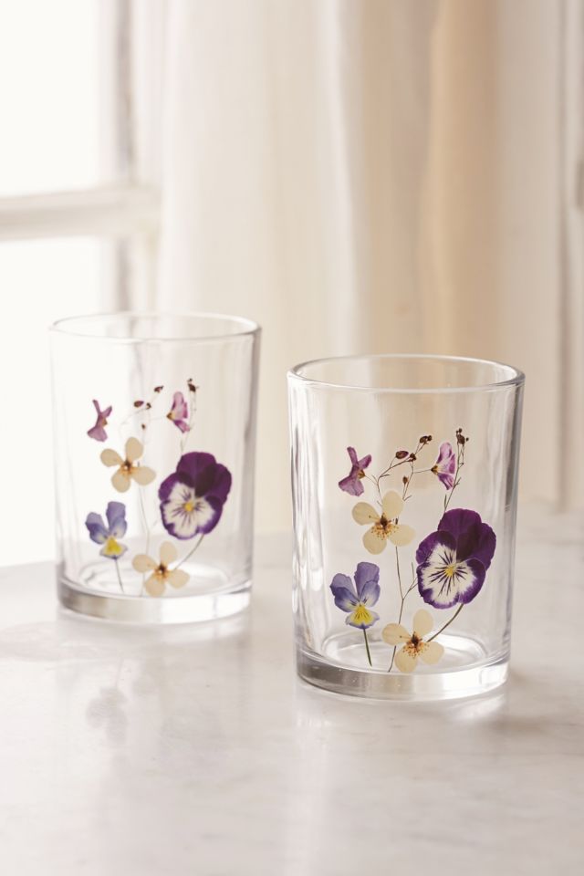Pressed Flower Glass - Set of 2 #1