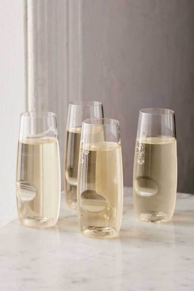 Govino Mimosa Flute Glass 4-Piece Set | Urban Outfitters