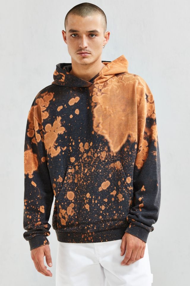 UO Malone Bleach Dye Hoodie Sweatshirt