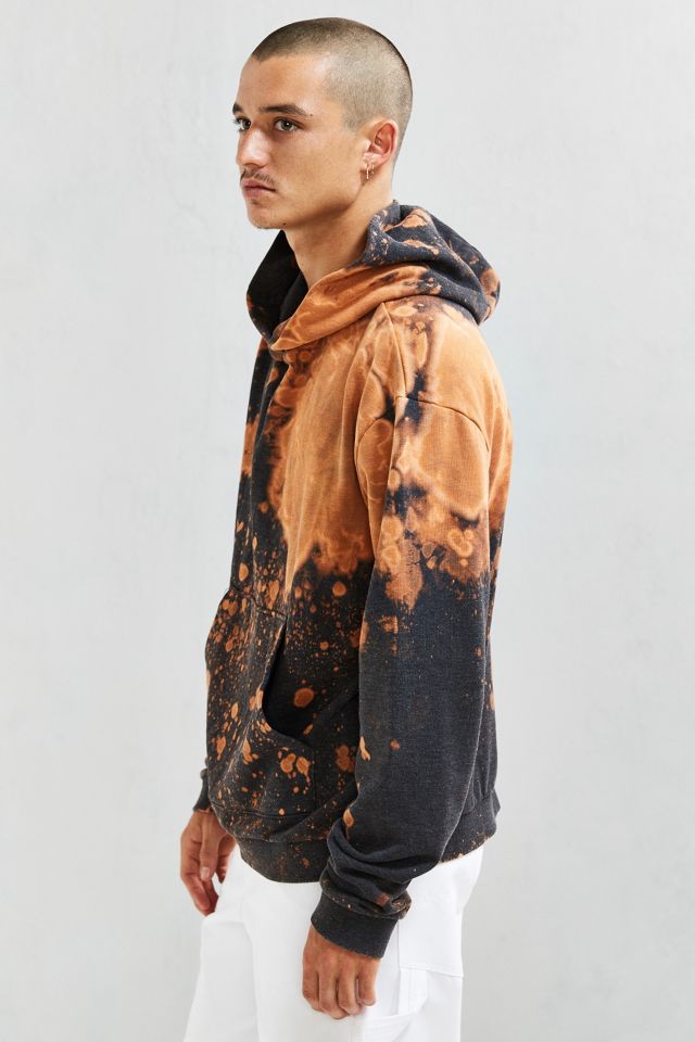 UO Malone Bleach Dye Hoodie Sweatshirt | Urban Outfitters