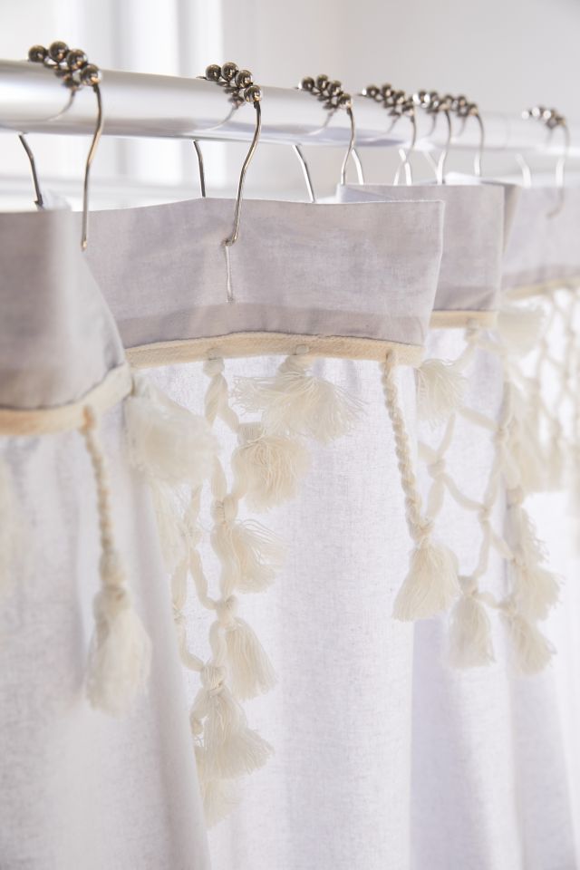 Topanga Soft Fringe Shower Curtain #2