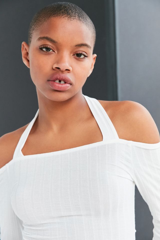 Silence + Noise Talia Off-The-Shoulder Halter Top #1