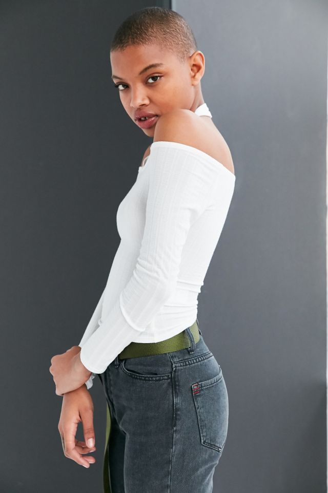 Silence + Noise Talia Off-The-Shoulder Halter Top #3