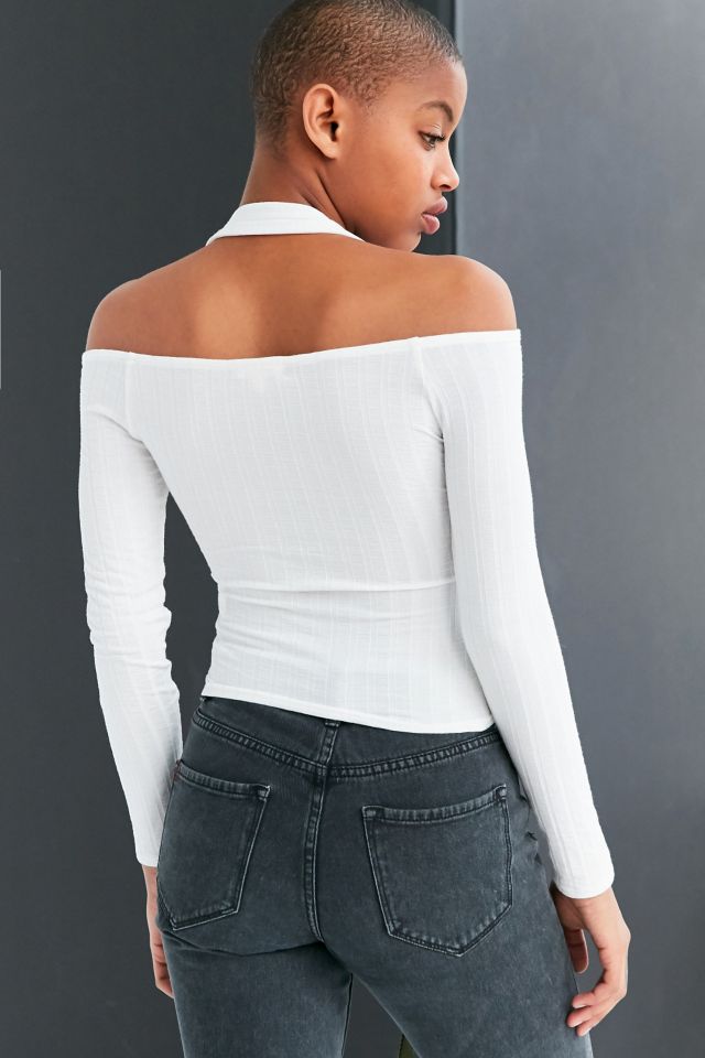 Silence + Noise Talia Off-The-Shoulder Halter Top #4