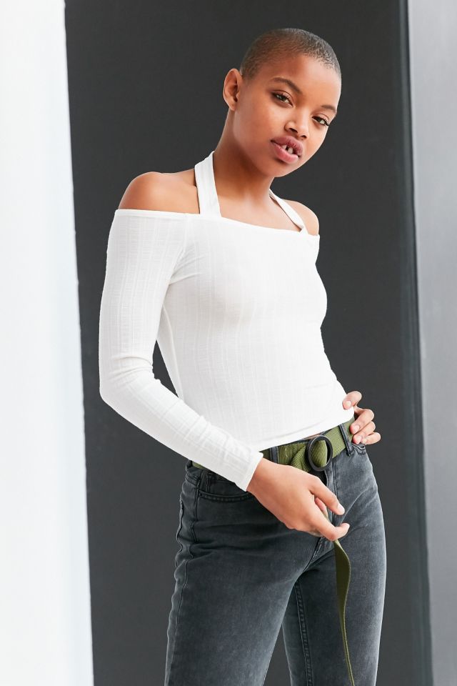 Silence + Noise Talia Off-The-Shoulder Halter Top #5