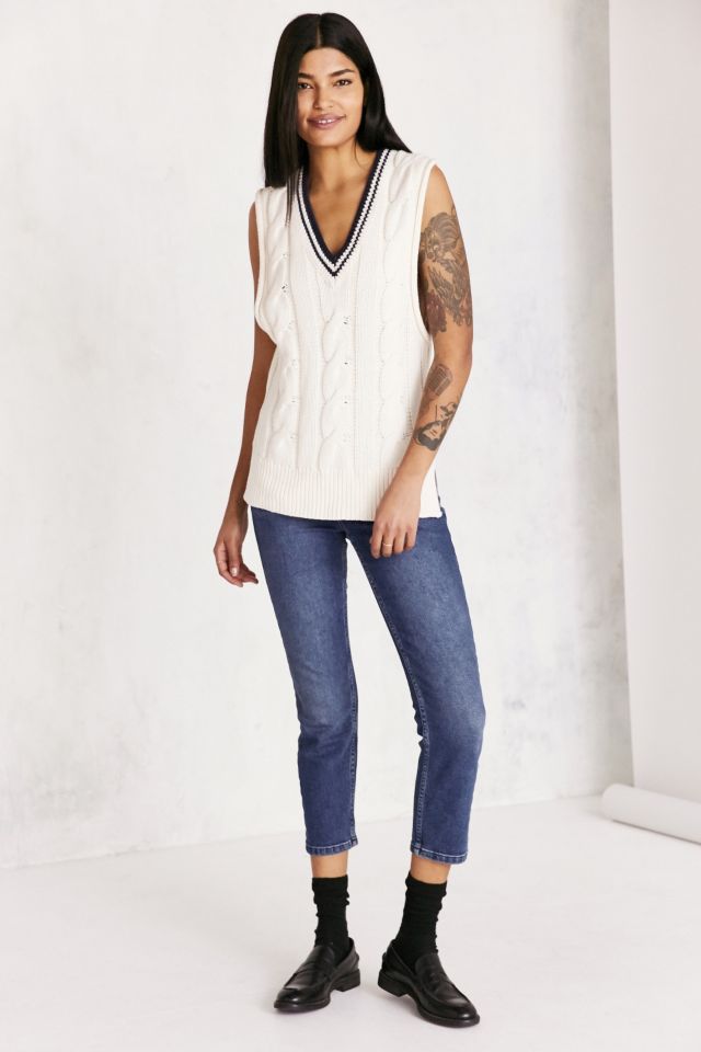 BDG Oversized Cable-Knit Sweater Vest #5