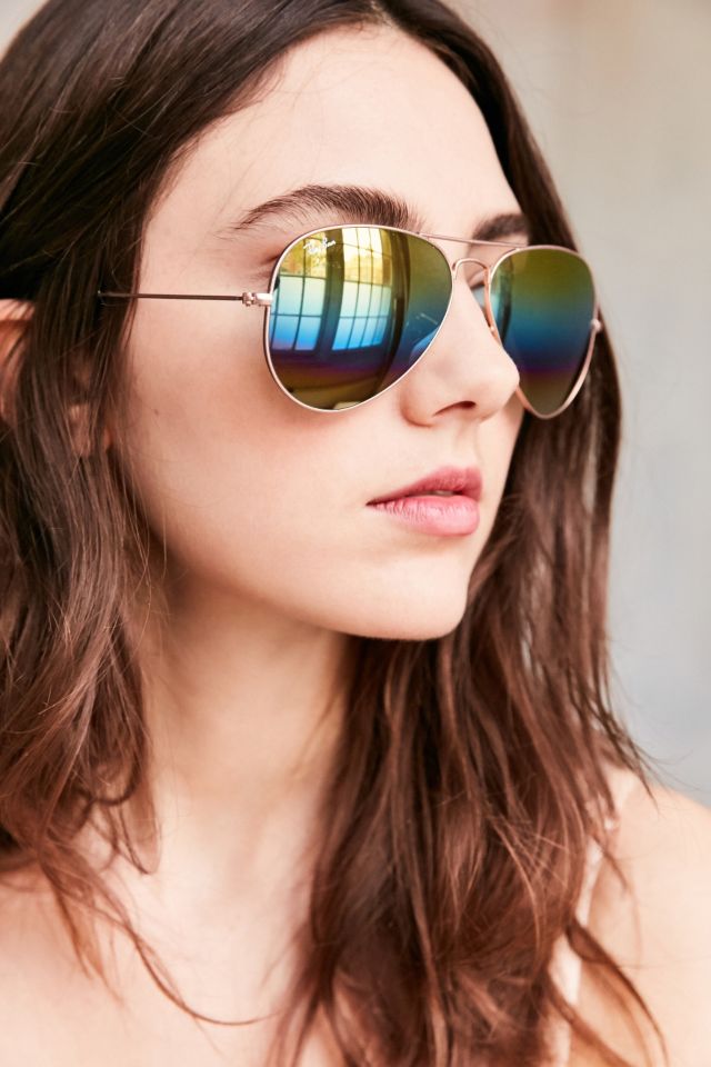 Women's Thin Bar Aviator Sunglasses