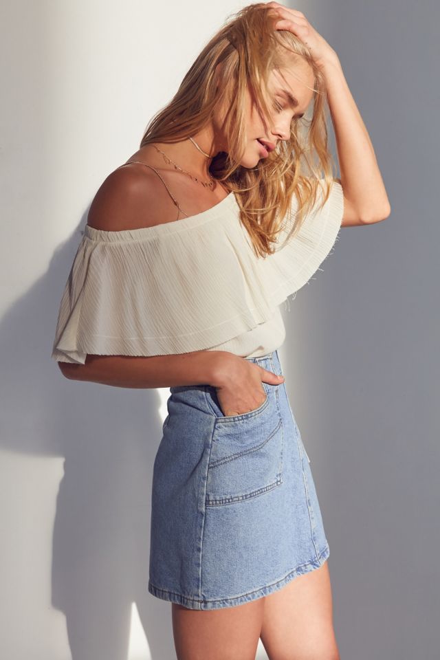 Minijupe trapèze utilitaire en denim BDG #4